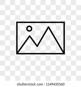 Image vector icon on transparent background, Image icon
