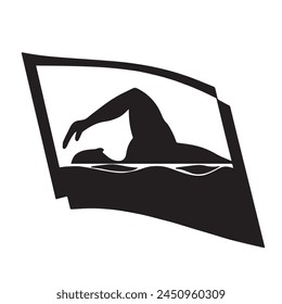 image vector icon, swimming vector icon, swimming logo template