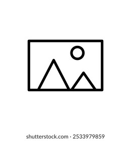 image vector line icon, Photo outline isolated icon