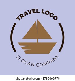 imagen de un logotipo vectorial con el concepto de viaje