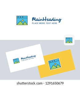 Image vector logotype with business card template. Elegant corporate identity. - Vector