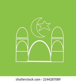 image or vector of a mosque where Muslims worship