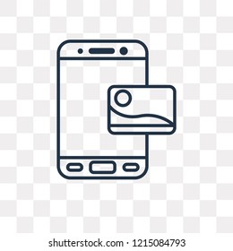 Image vector outline icon isolated on transparent background, high quality linear Image transparency concept can be used web and mobile