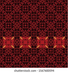 The image vector Pattern Abstract red and black with yellow stripes.