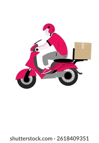 image or vector of a person delivering a package