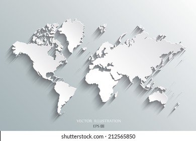 Image of a vector world map