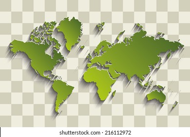 Image of a vector world map