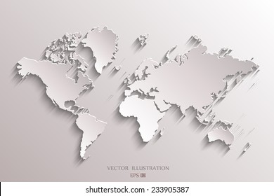 Image of a vector world map