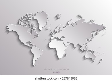 Image of a vector world map
