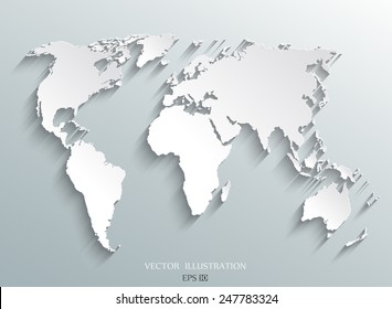 Image of a vector world map