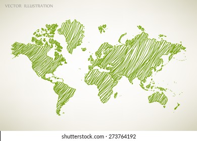 Image of a vector world map