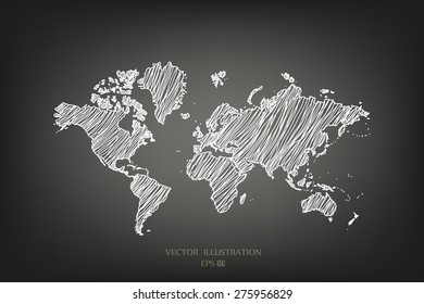 Image of a vector world map
