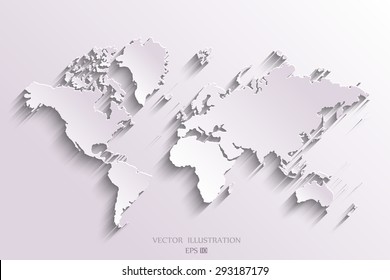 Image of a vector world map