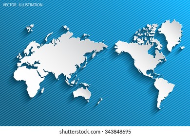 Image of a vector world map