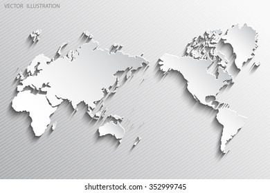 Image of a vector world map