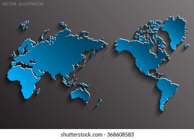 Image of a vector world map