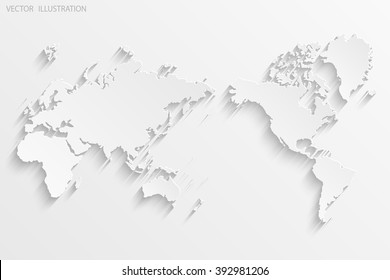 Image of a vector world map