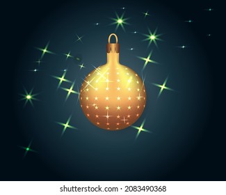 Image vectorielle de décoration de Noël avec des paillettes