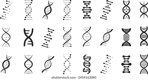 icône, image vectorielle, vecteur, abandonner, grève, échouer, gène, helix, hélice, évolution, molécule, chromosome, graphique, science, examiner, explorer, fouiller, recherche, rechercher, humain, la