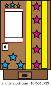 The image vektor is made the 21. vektor this is a cupboard that has a very unique, namely a star, but it was equipped with a mirror outside so that more effective and efficient