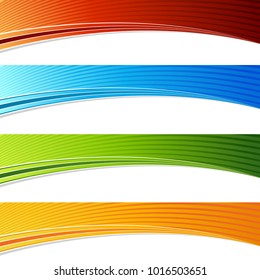 An image of a vibrant color arch wave banner set.