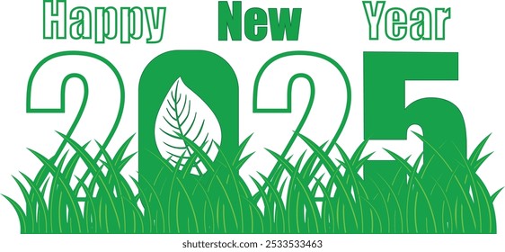 The image is a vibrant and colorful design celebrating the arrival of the year 2025. It prominently features the numbers "2025" in a bold and modern font, with each digit in a different color.