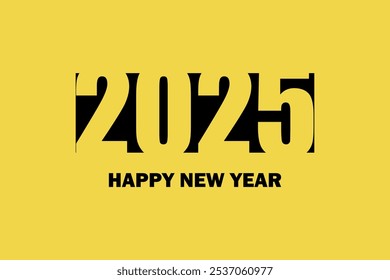 The image is a vibrant and colorful design celebrating the arrival of the year 2025. It prominently features the numbers "2025" in a bold and modern font, with each digit in a different color.