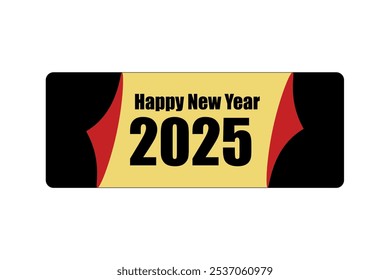 The image is a vibrant and colorful design celebrating the arrival of the year 2025. It prominently features the numbers "2025" in a bold and modern font, with each digit in a different color.