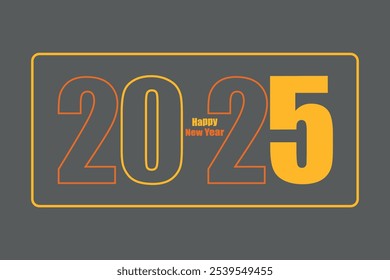 La Imagen es un diseño vibrante y colorido que celebra la llegada del año 2025. Presenta de manera prominente los números "2025" en una fuente atrevida y moderna, con cada dígito en un color diferente.