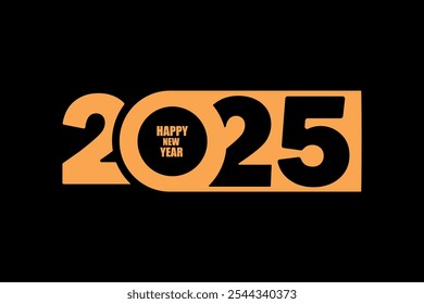 The image is a vibrant and colorful design celebrating the arrival of the year 2025. It prominently features the numbers "2025" in a bold and modern font, with each digit in a different color.