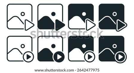 Image to video icon. Illustration vector