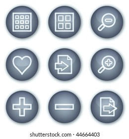 Image viever web icons set 1, mineral circle buttons series