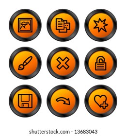 Image viewer 2 icons, orange circle series