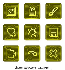 Visor de imágenes 2 iconos web, serie de tarjetas electrónicas