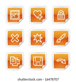 Image viewer 2 web icons, orange glossy sticker series
