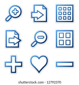 Image viewer icons, blue contour series