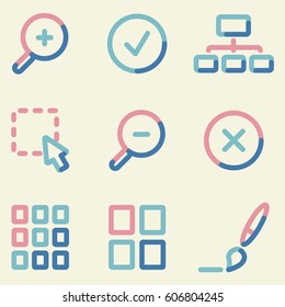 Image viewer icons, color contour series