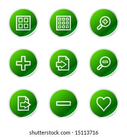 Image viewer icons, green stickers series
