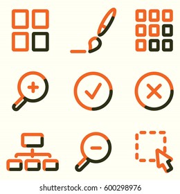 Image viewer icons set, signs for infographics, web, presentation