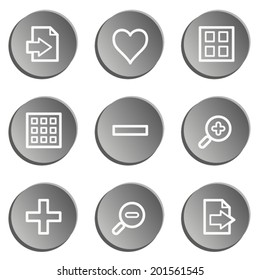 Image viewer web icon set 1, grey stickers set