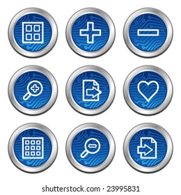 Image viewer web icons, blue electronics buttons series