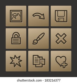 Image viewer web icons, buttons set