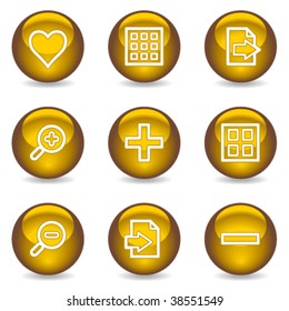 Image viewer web icons, gold glossy series