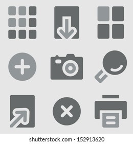 Image viewer web icons grayscale icons