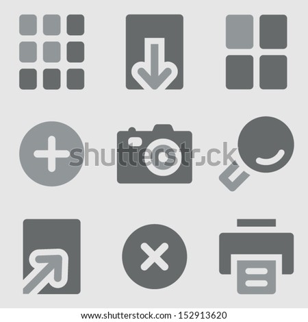 Image viewer web icons grayscale icons