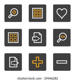 Image viewer web icons, grey buttons series