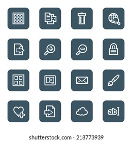 Image viewer web icons, navy square buttons