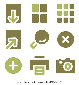 Web-Icons für den Bildbetrachter, Olivenmix-Set