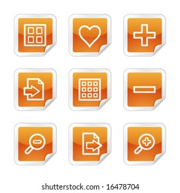 Image viewer web icons, orange glossy sticker series