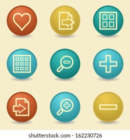 Image viewer web icons, retro buttons